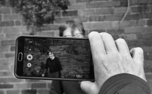 someone recording video on phone